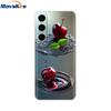 For Samsung S24 FE Case Stylish Flowers Painted Cover Clear Silicone Phone Case for Samsung Galaxy S24 S24FE Soft Shell Fundas
