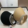 Summer Taiwan PP Sunshade Empty Top Hat Outdoor Travel Light Sunscreen Versatile Sun Hat Pearl Diamond Straw Hat