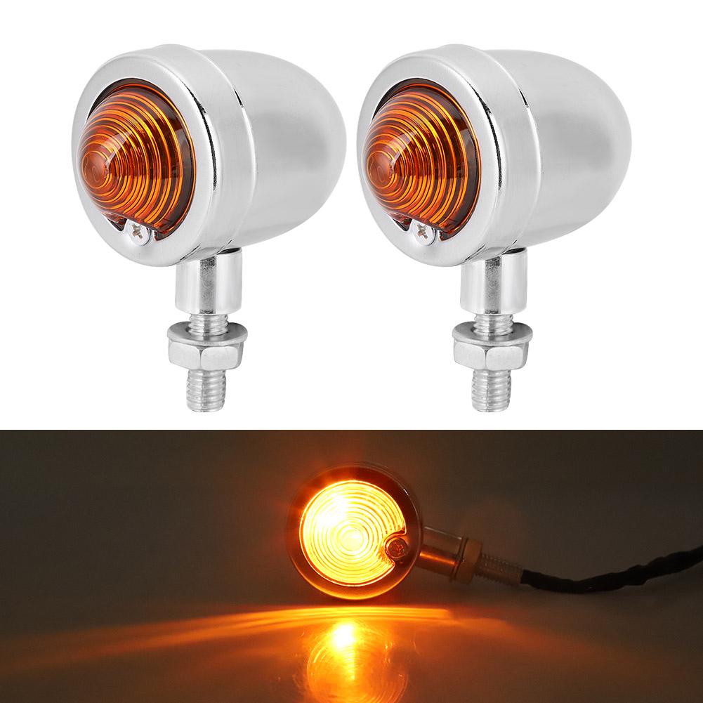 Yellow Light Motorcycle Turn Signal Turning Indicator Lamp Modification Accessory(Black)