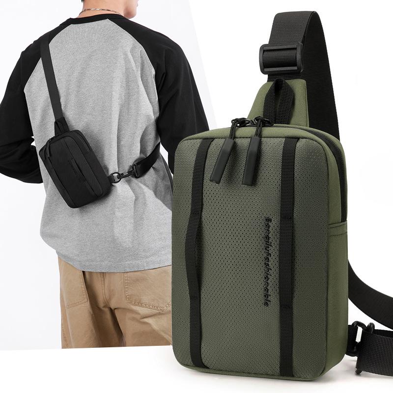 Men's Chest Bag Crossbody Bag Water-repellent Shoulder Bag Lightweight Sports Mobile Phone Bag