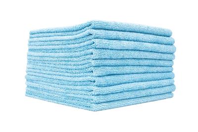 The Rag Company Edgeless 300 Pack of Car Light Blue Towels, 40x40cm, 10, Wash, Detailing, Multi-Purpose,