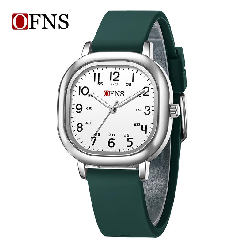 Oufanni Student Exam Watch: Silent Quartz Square Wristwatch with Night Light for Boys & Girls
