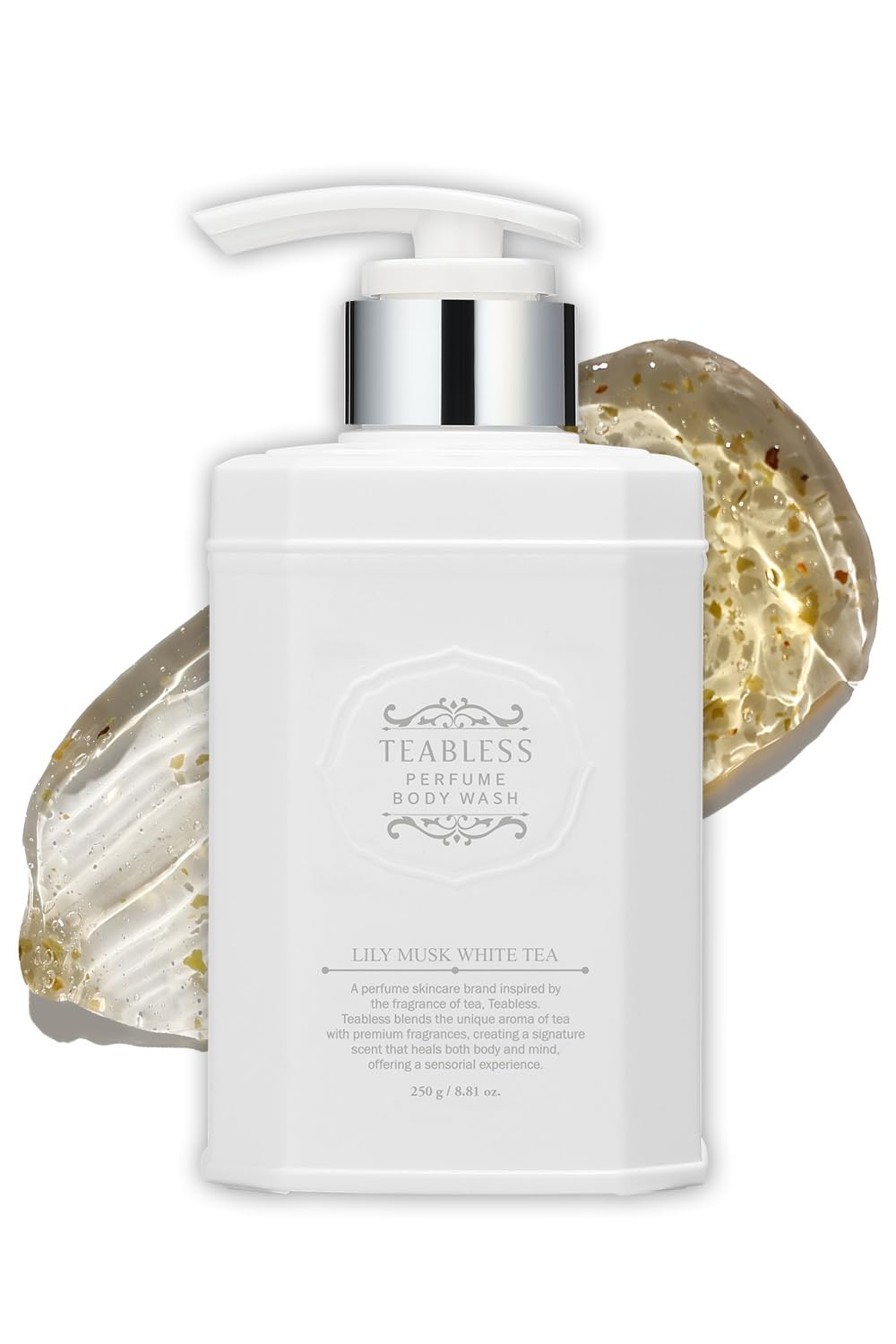 [Official] TEABLESS Lily Musk White Tea Perfume Hand & Body Soap 250g  Tea and Lily Musk Scent, Scrub Formula, Moisturizing, Hypoallergenic Body