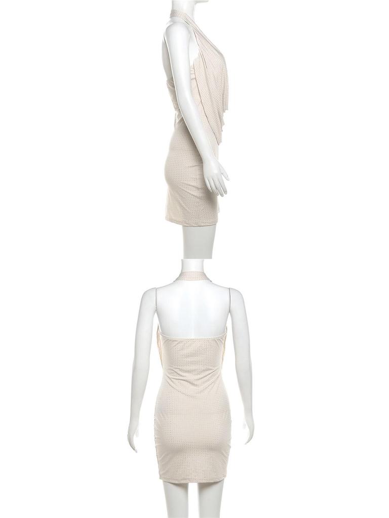 Sexy ärmelloses Bodycon-Kleid mit Neckholder und Rückenausschnitt im europäischen und amerikanischen Stil für Damen