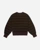 SILENTSYLLABLE Grain Stripe Pullover Knit / Brown