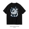 Sportliches Cartoon Chaos Baumwoll-T-Shirt Unisex Erwachsenen-Paar Streetwear-Oberteile T-Shirt Kurzarm Lässig