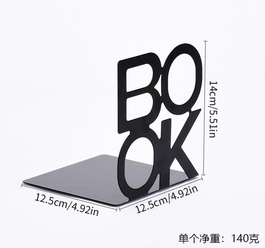 Metal Book Stand Office School Storage Booklet Bookend Card Modeling BOOK Baffle чёрный