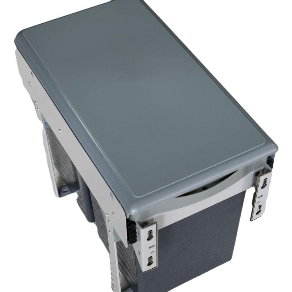 Under-Sink Pull-Out Double Bucket Trash Can with Lid