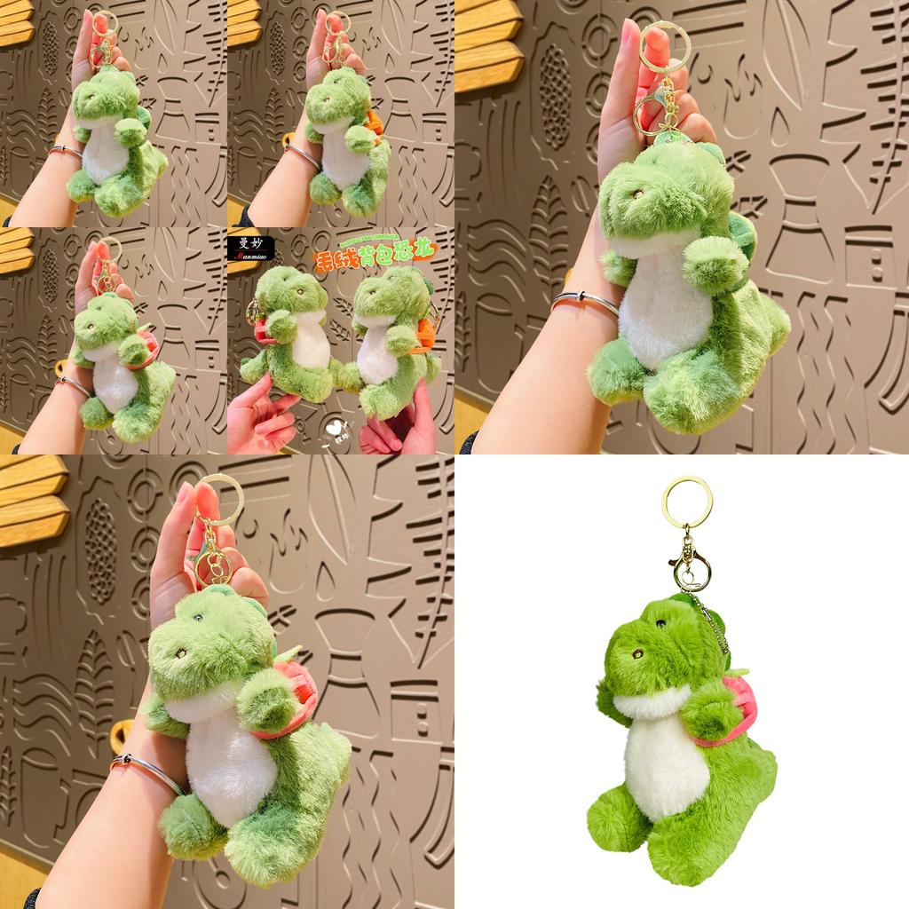 Rozkošná plyšová klíčenka s dinosaurem, roztomilý kreslený přívěsek na batoh, perfektní dárek