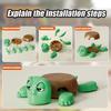 Creative and Cute Shape Green Plastic Turtle Insulation Mat Kettle Tea Coaster Tableware Anti-scald Table Ornaments Gift