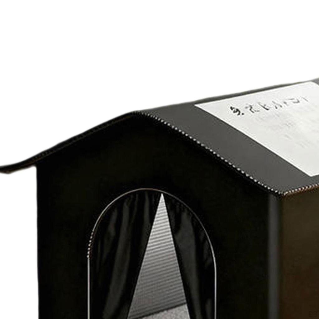 Outdoor Cat House Elevated Feet Insulated Portable Waterproof Tent Shelter for Winter Barn