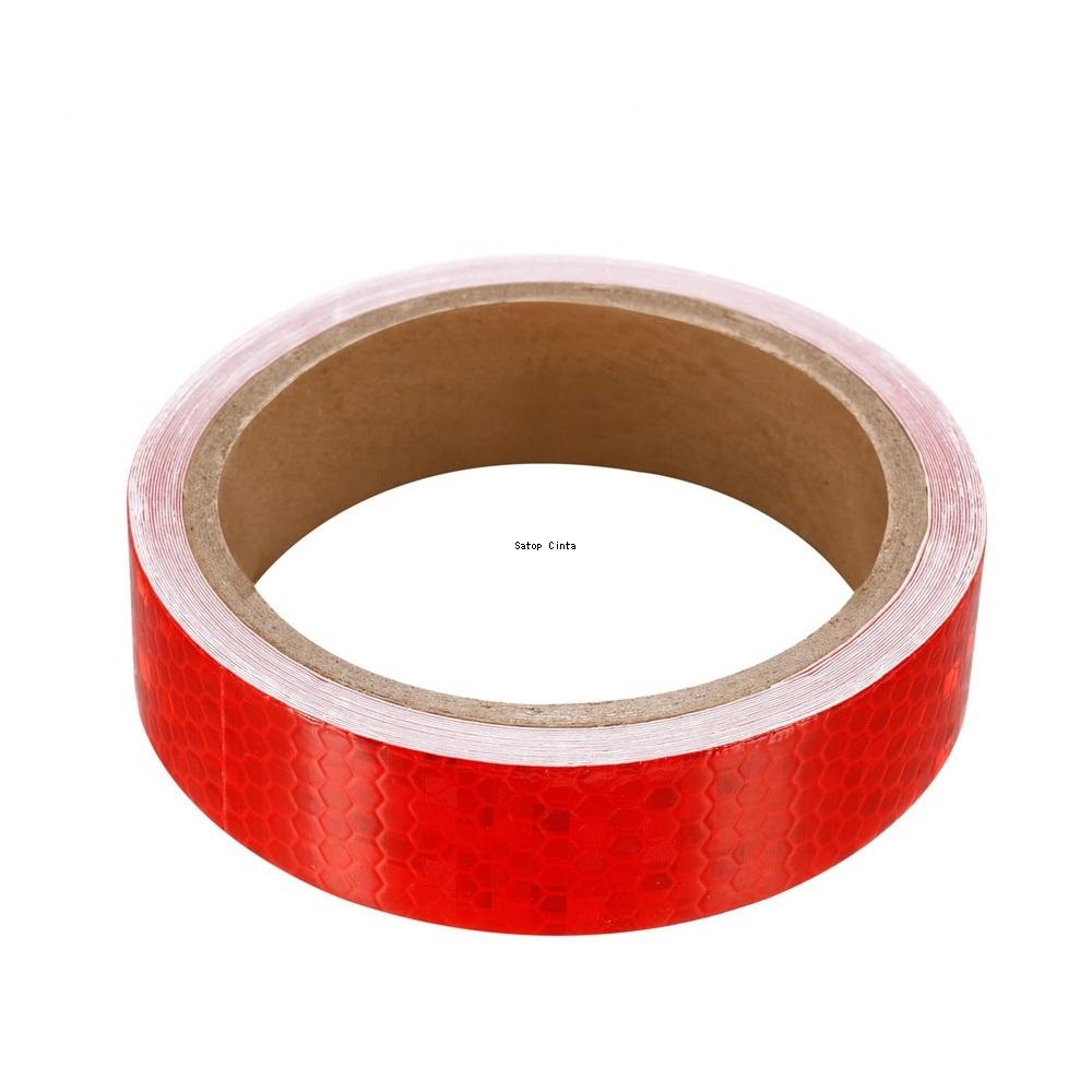 2.5cm/5m/10cm/15cm/20cm*5M Red Shining Stars Reflective Sticker Waterproof Strong Adhesive Safety Warning Reflector Tape For Car