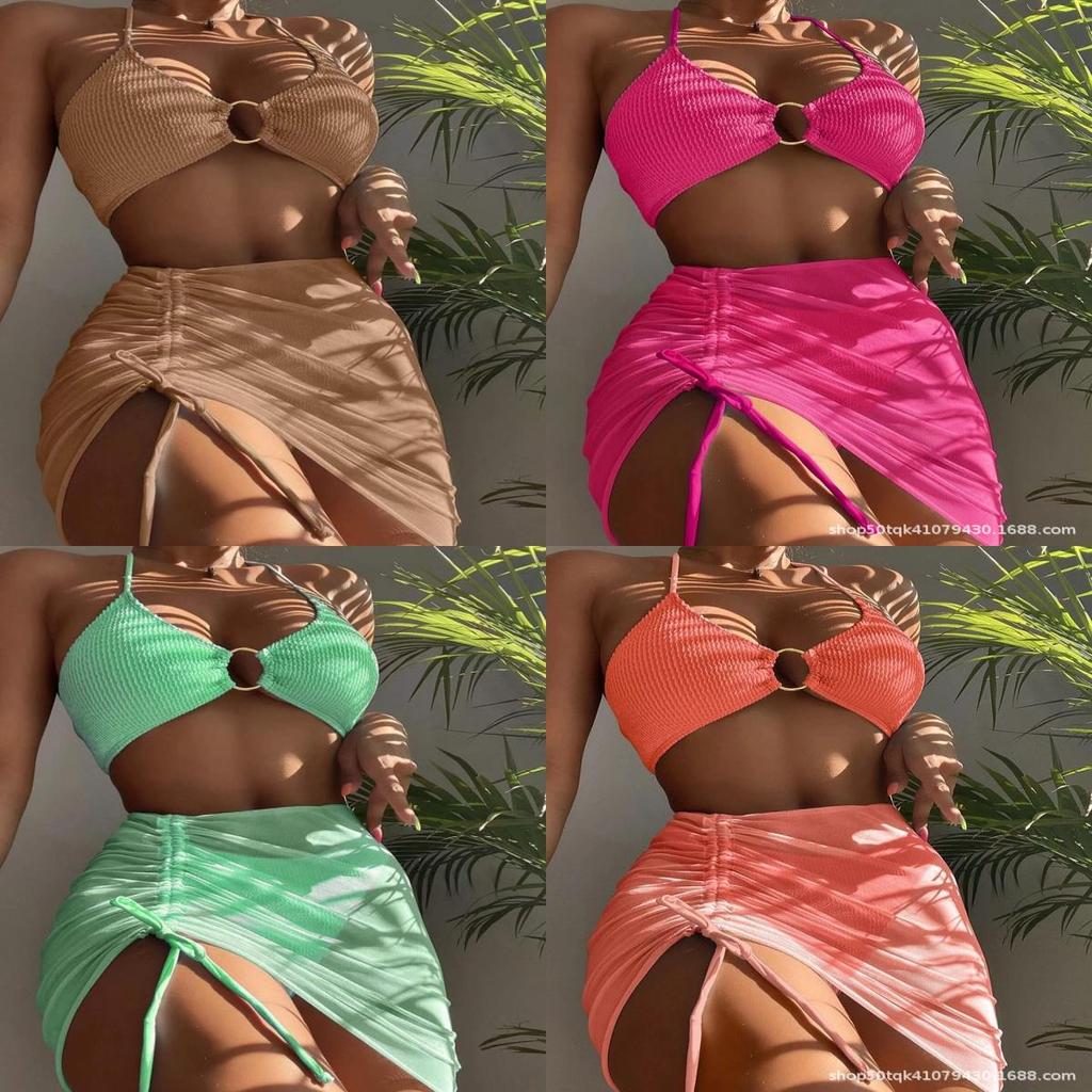 Elegant European Style Bikini Swimsuit With Padding For Water Sports And Beach Wear