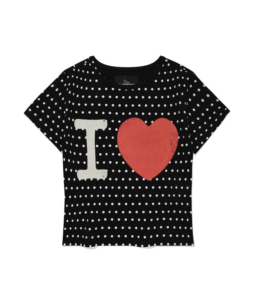 RETRIEVER CLUB I Love Crop Tee [Black]