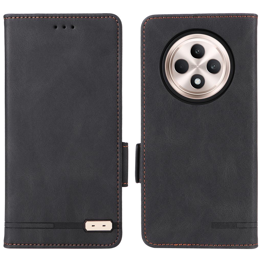 Für Oppo Reno12 F 5G Hülle Hardware Dekor Leder Brieftasche Handyhülle