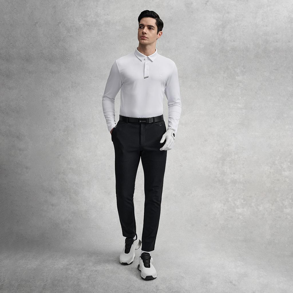 Fila Golf Series Fashion Simple Classic Sports Casual Training Golf Quality Versatile Comfortable Long Sleeve Polo Shirt Men Tops A11M615227FWT