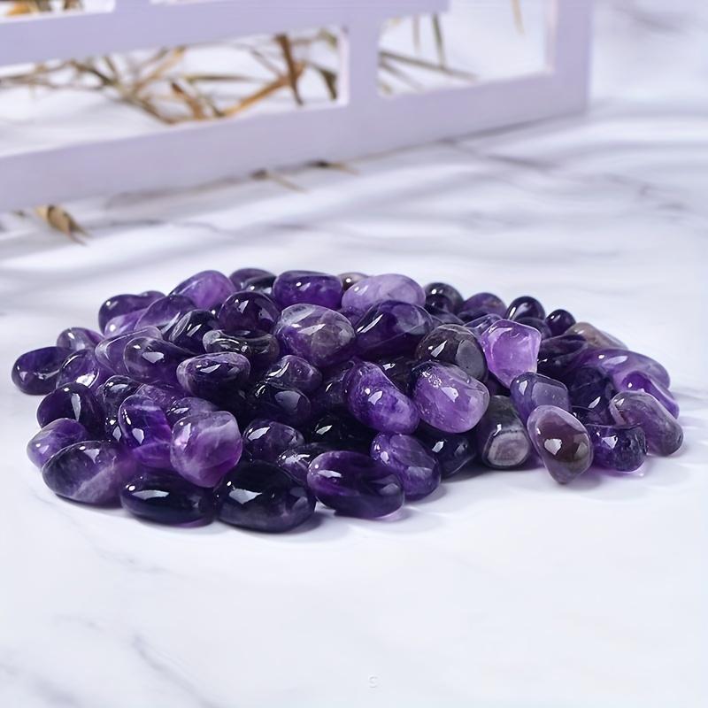 Amethyst Polished Gravel50-100GNatural Crystal StoneDIYHandmade Jewelry Materials Fish Tank Landscaping Decoration