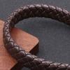 Men Bracelet Imitation Leather Lightweight Wear-resistant Retro Style Faux Leather Braided Wristband Streetwear Accessories