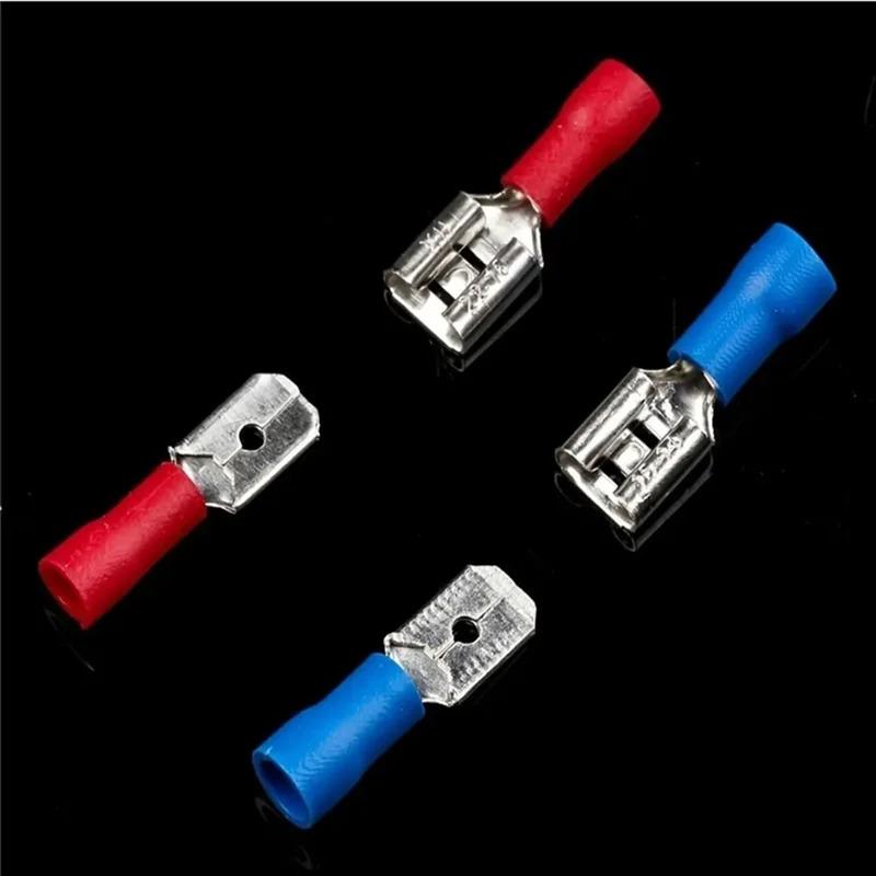 Electrical Cable Connector Assorted Kit New Insulated Spade Butt Ring Fork Rolled Terminals Crimp Lugs