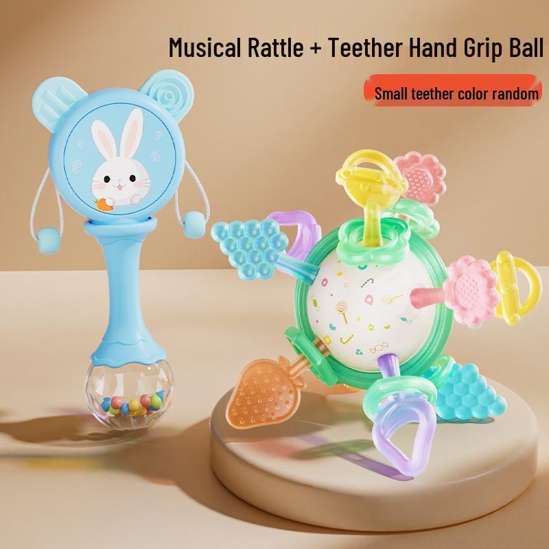 

Goki Силиконовый прорезыватель и хватательный мяч для младенцев 0-12 месяцев