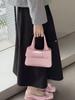 Spring Bow Handbag Cute Pink Sweet Girl Heart Handbag Fashionable Texture Messenger Bag Tide