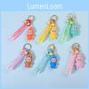 Colorful Cartoon Pvc Sheep Keychain Adorable Soft Keyring For Bags And Cars