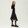 Ibiem Asymmetrical Denim Flare Skirt Emq2Dsk020