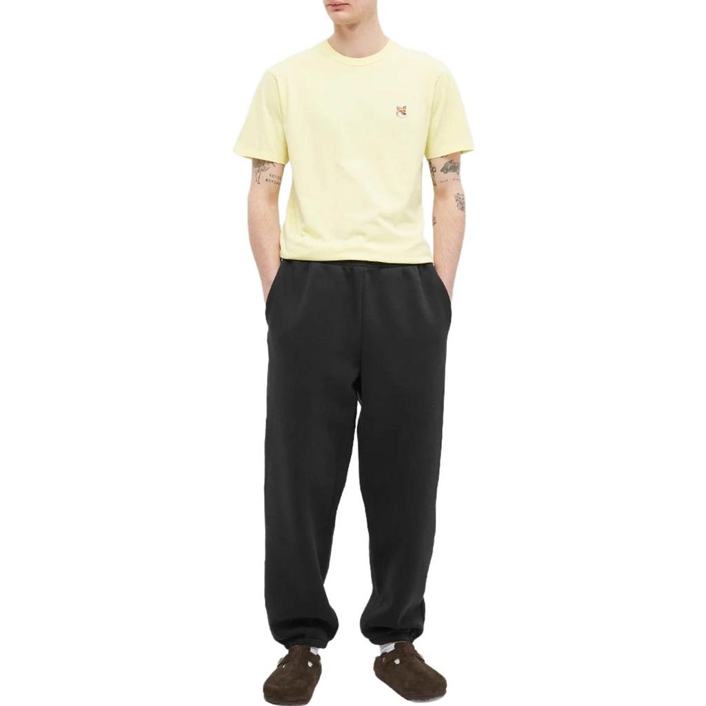 Maison Kitsune Animal Pattern Printed Crew Neck Short Sleeve T-Shirt Men Tops Yellow IM00111KJ0008-P720