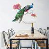 Colorful Peacock On Tree Branch Wall Stickers Living Room Bedroom Decoration Background Mural Home Art Decals Removable Poster