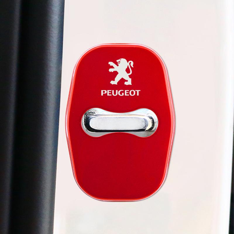 2026 Horká nálepka na auto 4ks Styling auta Kryty zámků dveří auta pouzdro na nálepku pro Peugeot 206 5008 4008 3008 207 308 408 307 508 GT Au