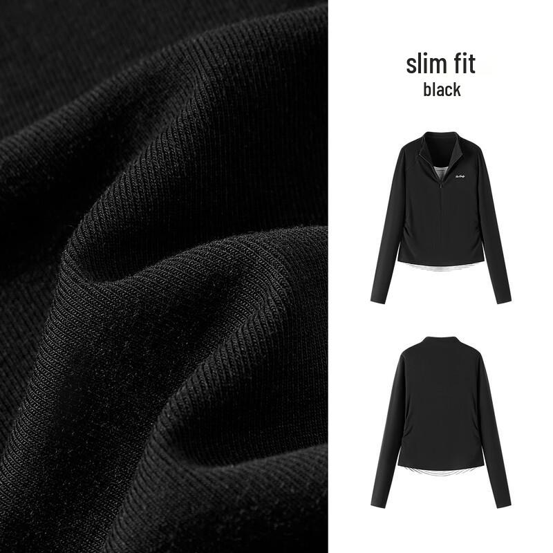 Semir Women's Thermal Slim-Fit Mock Layer Long-Sleeve T-Shirt
