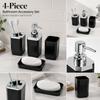 Bathroom Accessory Set 4 Pieces Soap Dispenser Toothbrush Holder Soap Dish Tumbler Container for Bathroom Vanity Organization