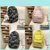 Girls Nylon School Backpack With Letter Pattern And Top Handle For School And Travel