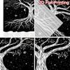 2D flat Photography Backdrop Scene Backdrop Celestial Tree and Stars 100% Polyester Birthday Party Use for Suitable for home