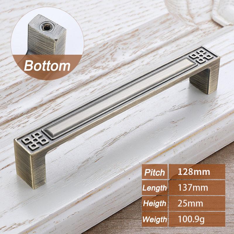 WV Kitchen Cabinet Storage Door Handles Antique Retro Bathroom Drawer Dressers Knobs Cabinet Closet Door Brass Handles Hardware