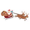 Santa Claus Tree Electrostatic Stickers Shop Window Decorations Reindeer Fox Atmosphere Glass Door Stickers