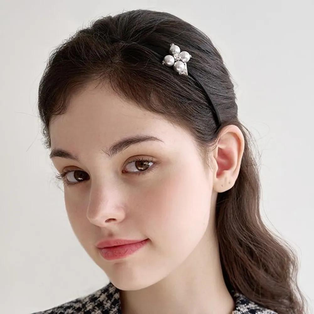 Pearl Flower Hairband LFHB0303 Navy