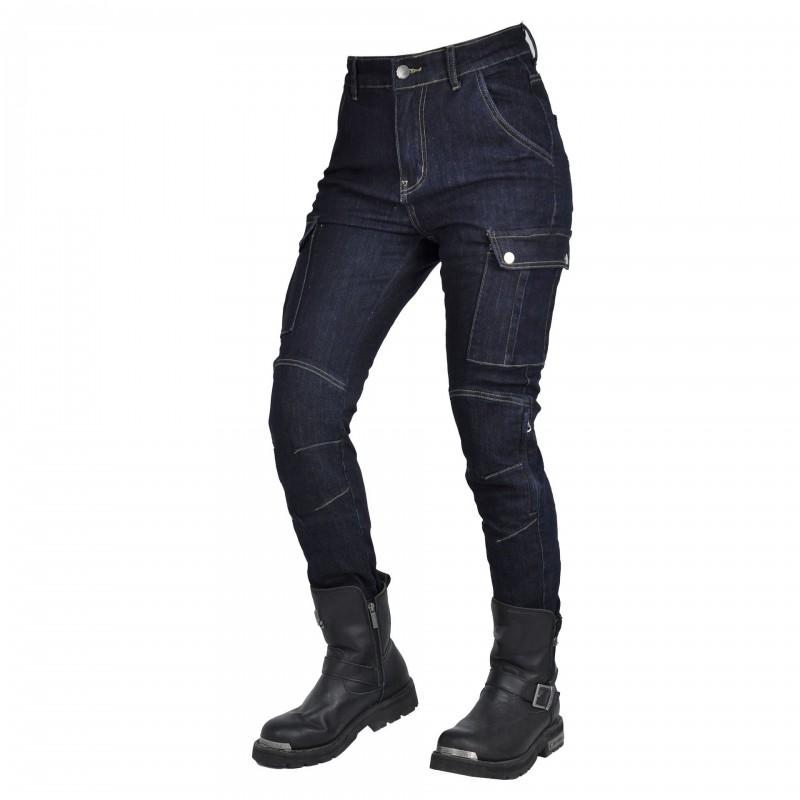 Womens Kevlar Motorcycle Riding Jeans With Integrated Armor Protection Street Touring Use