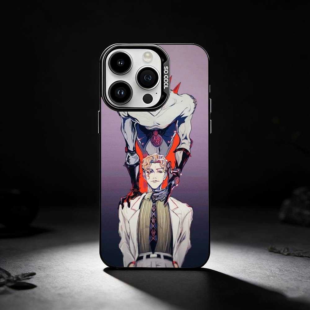 K-Kira Yoshikage Phone Case For iPhone 17,16,15,14,13,12,11 Plus,Pro Max,XS,Colored Silver Phone Case