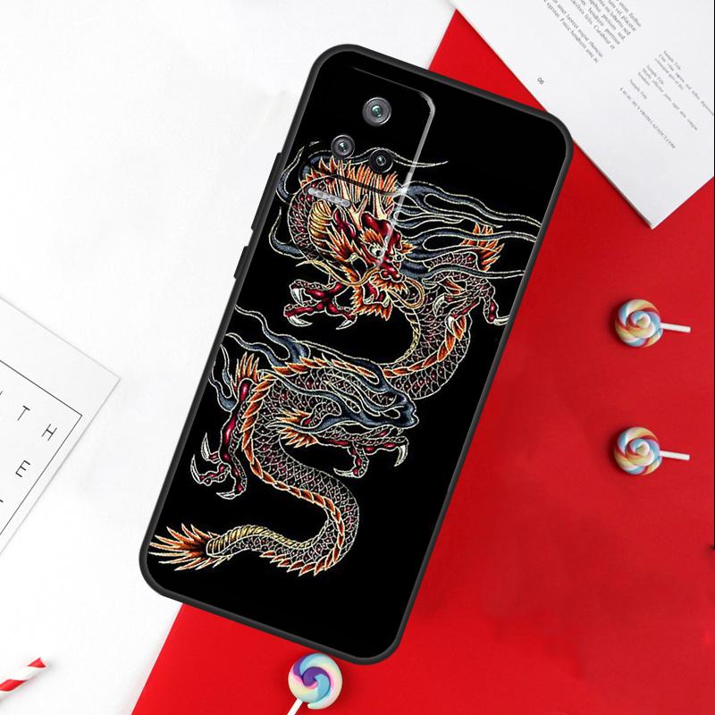 Chinese Dragon Cover For Xiaomi 14T 11T 12T 13T Pro 13 14 15 Ultra POCO X7 Pro X3 X5 X6 F5 F6 M6 Pro Case