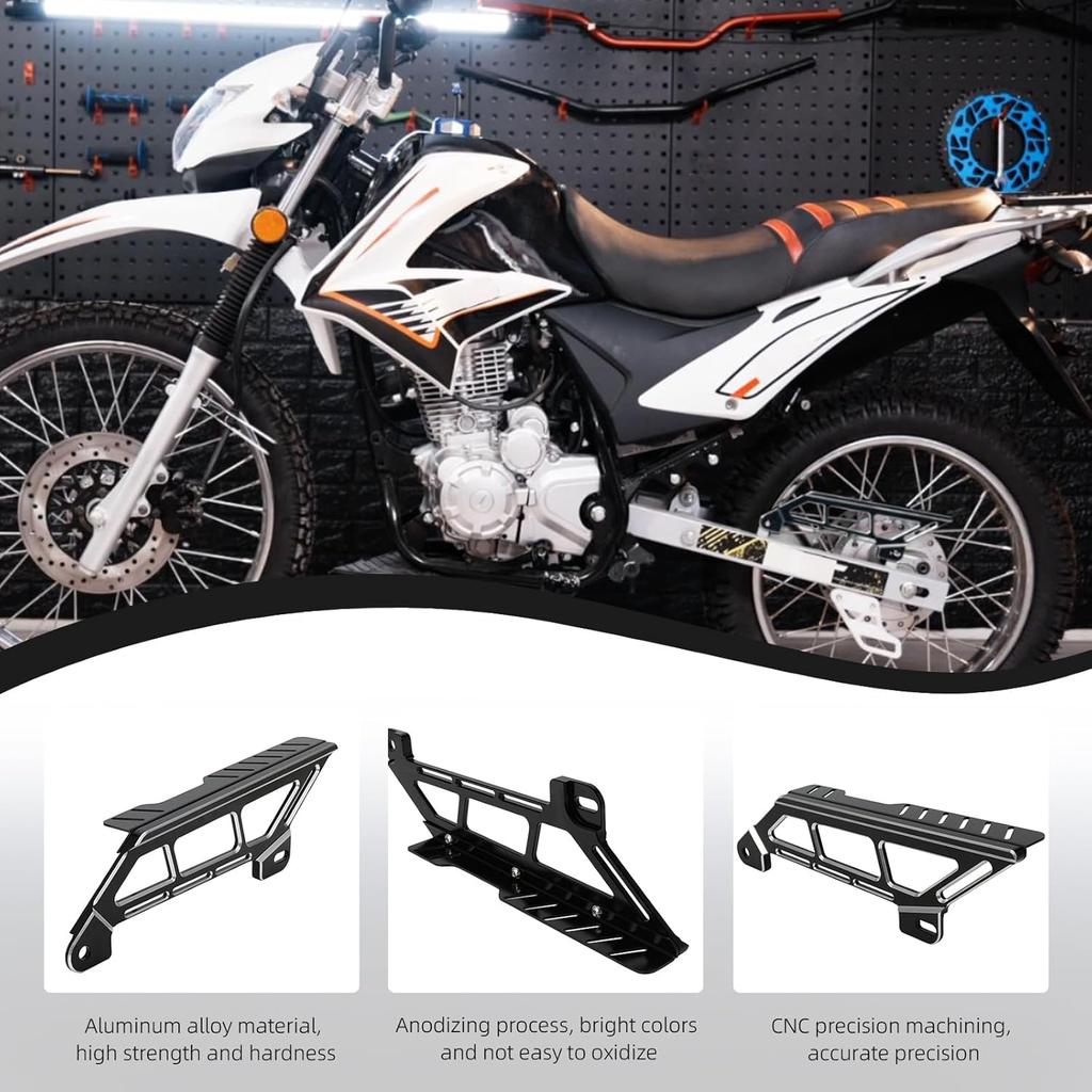 Rear Chain Guard for Hawk 250,CNC Upper Chain Cover Protection for Hawk 250cc/Hawk 250 DLX - Black