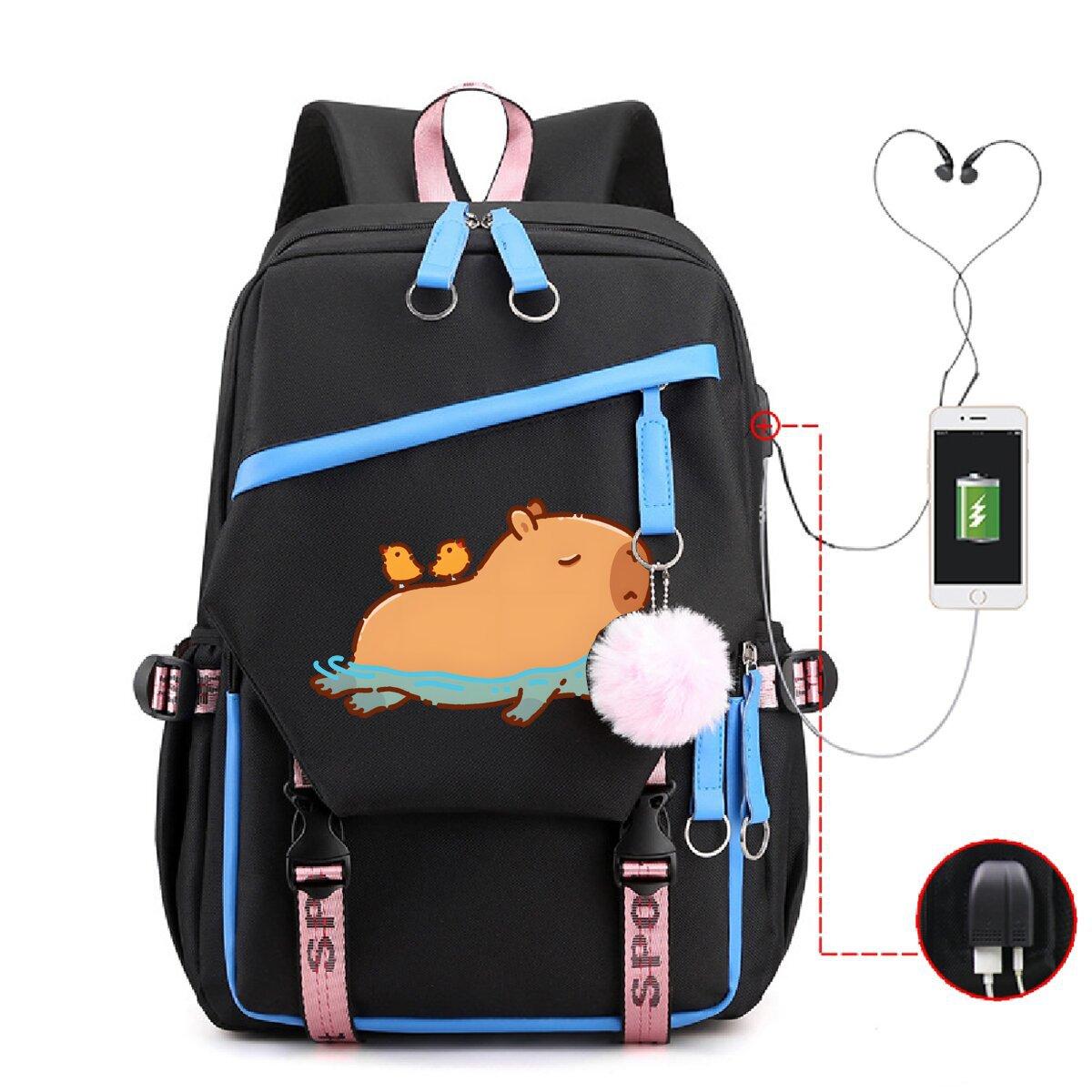 

Нейтральная Капибара USB Многофункциональный Рюкзак для Отдыха и Путешествий для Учеников Начальной и Средней Школы Модная Детская Школьная Сумка No specification