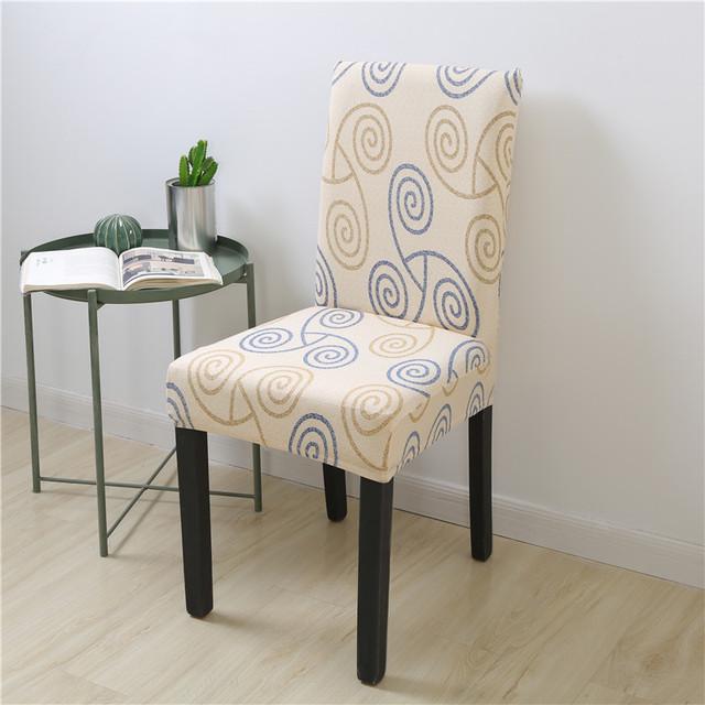 Spandex Chair Covers Printed Dining Room Stretch Seat Cover Chair Protective Case For Restaurant Banquet Kitchen Hotel