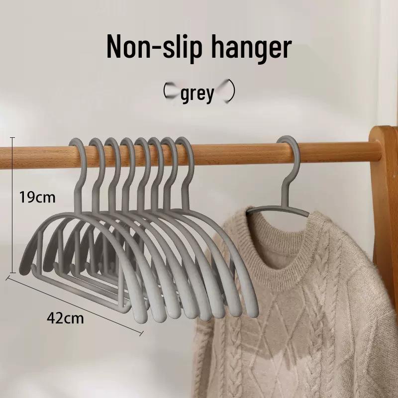 High-End Non-Slip Half-Round Plastic Clothes Hanger - Anti-Shoulder Marks