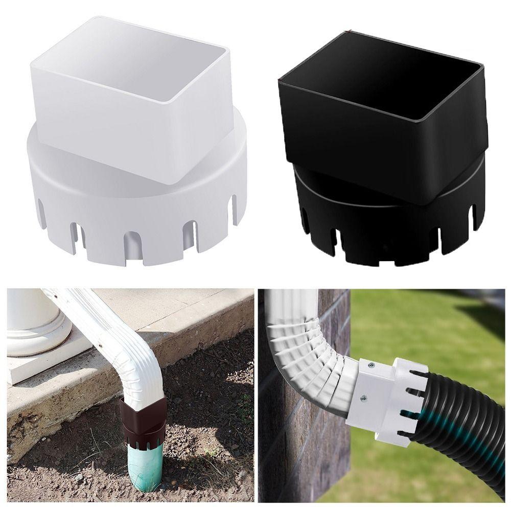 Easy Installment Rain Gutter Adapter Join Rainwater Collection Diverter Outdoor Lawn