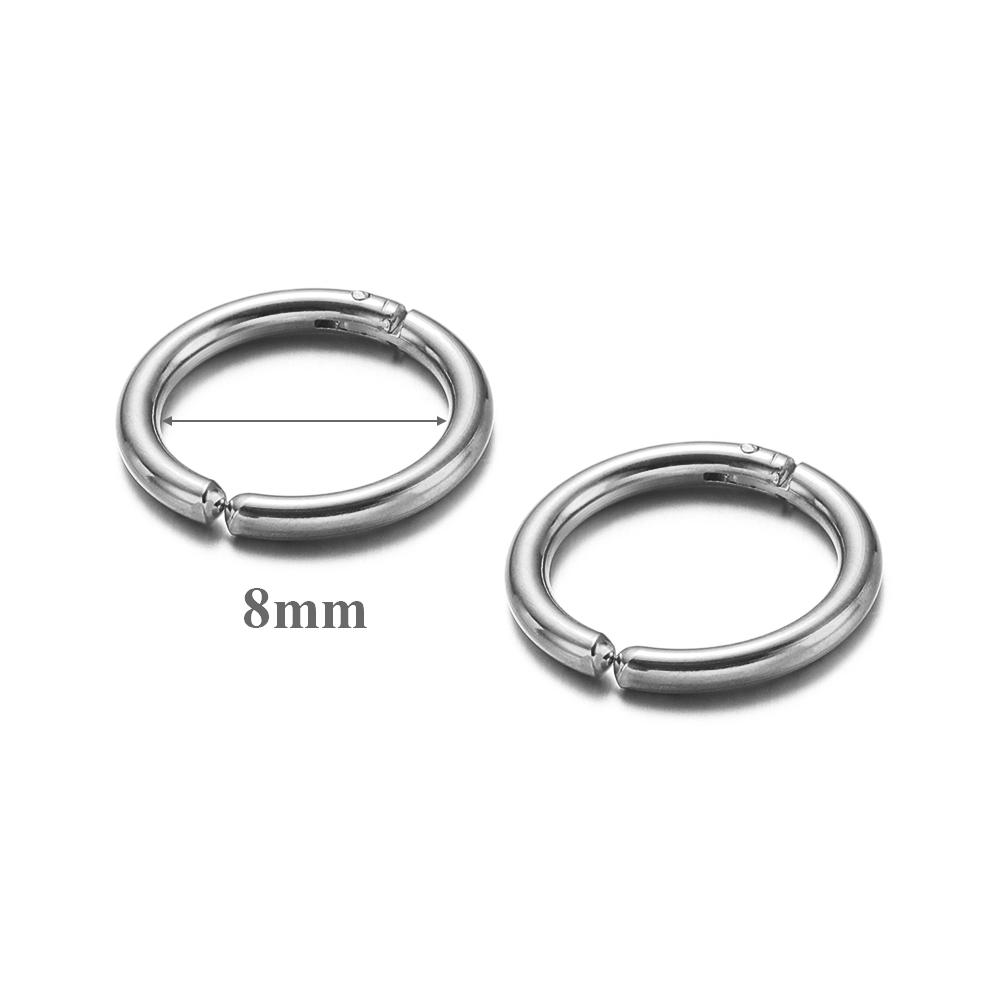 

6pcs Stainless Steel Invisible Ear Clips Fake Hoop Earrings for Women Men Without Ear Piercing Fashion Jewelry Huggie Wholesale