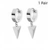 1-10 Pair Punk Geometric Minimalist Black Stainless Steel Hoop Earrings for Ladies Modern Daily Trendy Huggie Jewelry 2025 New