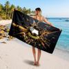 Derby County Niestandardowy Ręcznik Plażowy, Personalizowany Nadruk Imienia Tekstem, Miękki Szybkoschnący Ręcznik z Logo Piłkarskim, Prezent na Wakacje