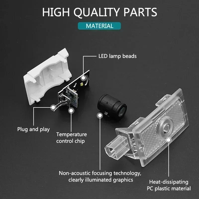 Auto Badge Door Shadow for Chrysler 300 300C 300S 2005-2022 2023 Ghost Shadow Light SVR Door Light For Land Rover Car Style BQ8