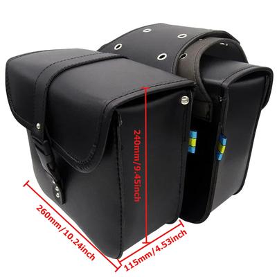Motorcycle Retro Fashion Saddle Bags Pouch Storage Case Side Luggage Tool Suitcase PU Leather PVC Bags